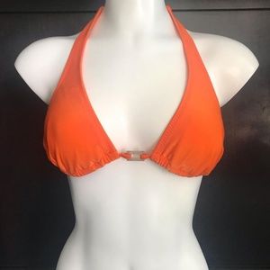 Raisins orange solid halter top